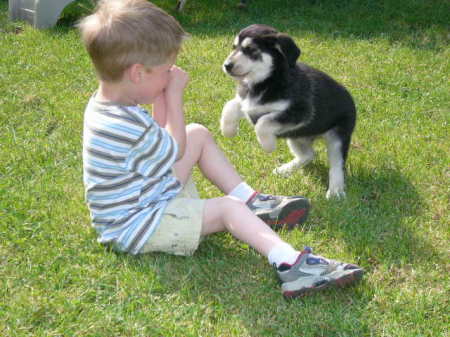 Zach and one of our TWO German Shepherds Lola!