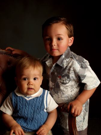 Two of our grandchildren, Sammy and Noah