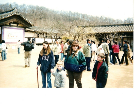 The Family and a friend in Korea