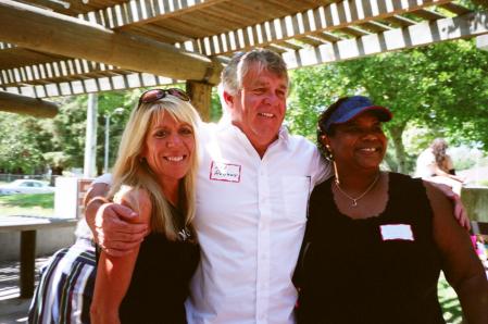 Clare Lamberty, Mr. Runyon, and Renita Hunter