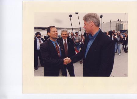 Michael & President Clinton at LAX 1998