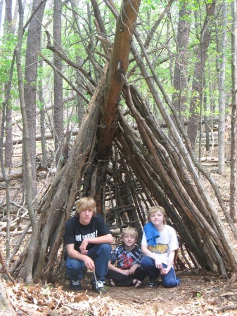 My sons built this lean-to? at Manassas