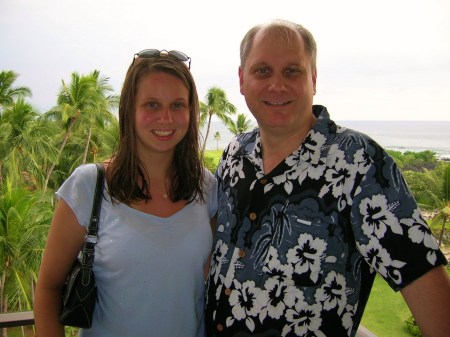 Sonja & I on the balcony of the timeshare in Kona