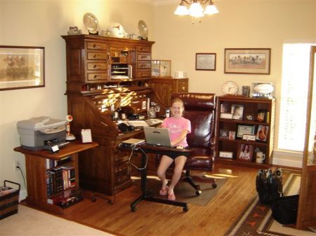 Lindsey in our home office