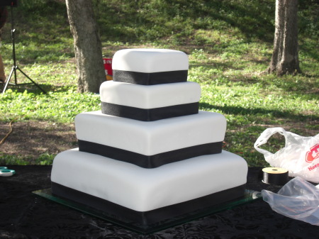 Wedding Cake Just Assembled