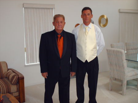 Father & son on son's wedding day.