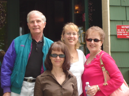 My parents, me, and my sister, Karen at my brother Ed's wedding in Vermont 6-07