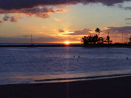 Hawaii Sunset at the Hale Koa