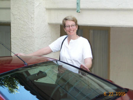 Lori with her new Mercury Cougar