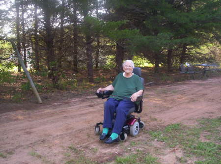 mama in her new scooter chair