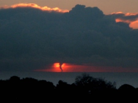 Strange Phenomenon Over Lake Ontario at Sunrise