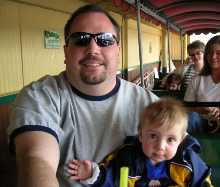 Dad and gray at Kiddie Park