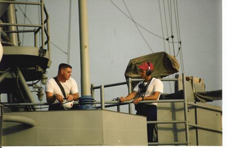 Me and a friend on the USS Vandegrift FFG-48