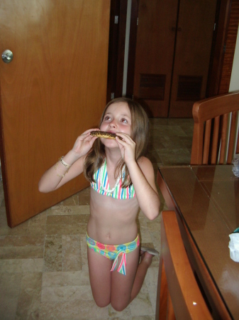 My daughter Kelsey enjoying a cookie