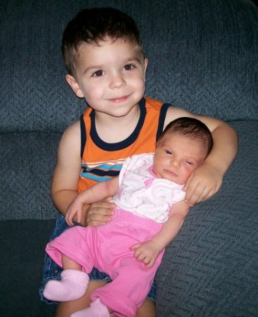 Grandson Tyler with his Baby sister Morgan