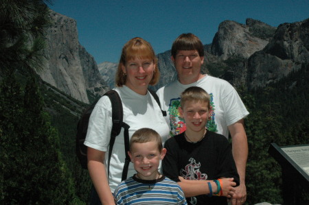 Family in Yosemite National Park