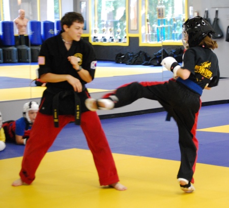 Emily at Tae Kwon Do