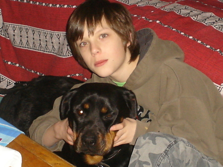 Zach and Ruby the rotti