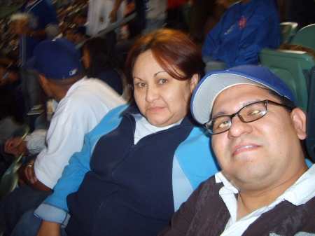 Wife, Me at Dodger Stadium