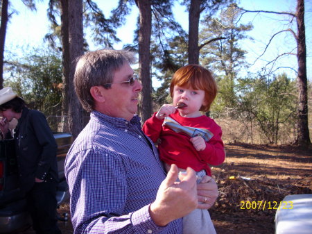 My husband Ronny & his grandson Caleb