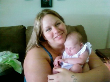 my new grandniece Mikala and my niece Sara