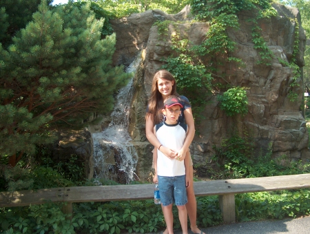 My kids at the zoo