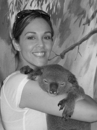 holding a koala in Australia