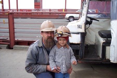 My grandson and his Grandpa on the Golden Gate