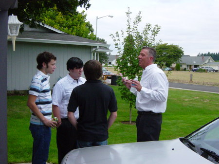 Wedding day- giving instructions to the "crew"