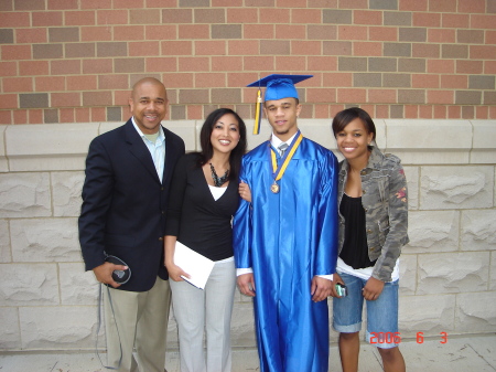 Family Picture at Robb's HS graduation (Bob, Shawnette, Robb, Briana)