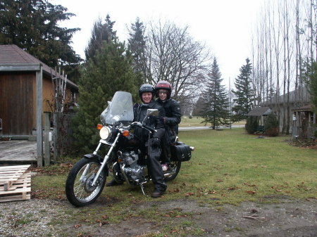 Me and my daughter on my bike Xmas day 2006