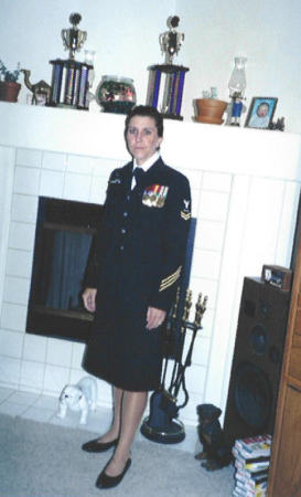 Carla in her uniform.