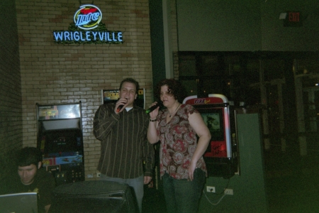 Me and Dan singing karaoke