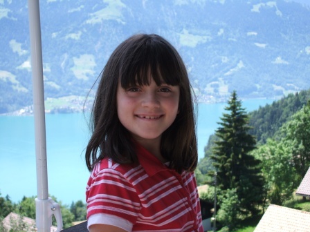 Christyn on our Balcony in Beatenburg