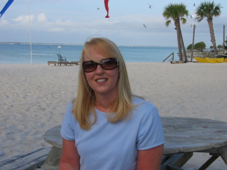 Angela at the beach
