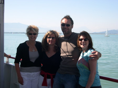 Mother and daughter with cousins on Bodensee Lindau,Germany