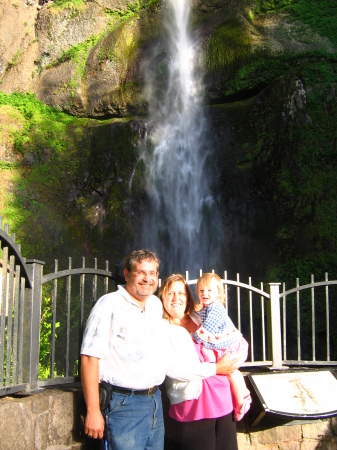 Me, wife Michelle & granddaughter Kyrah at Multinomah Falls