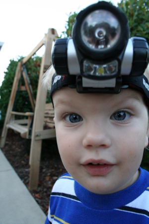 Dominick and his headlamp