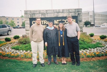 Me and my boys (Jeremy, left, youngest & Shaun, right, oldest) and daughter (Amber, right center)