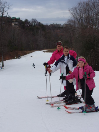 Me and the kids snow skiing