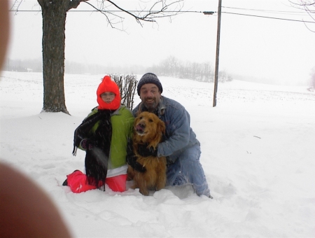 Jim DeYoung, his son and his dog