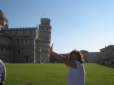 Holding up the Leaning Tower of Pisa