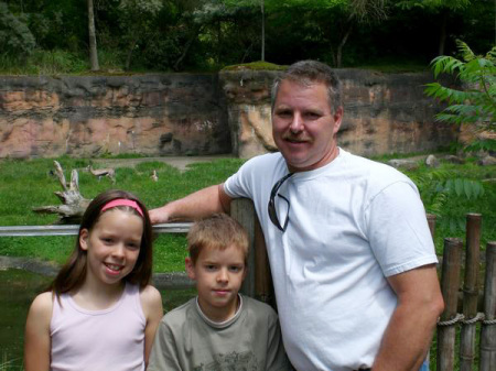 Gabriella, Nick and Bryan at the zoo