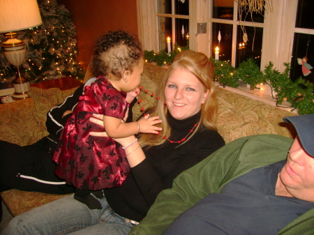 Mechelle and Amiah Christmas 2007