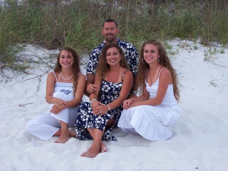 Daughter Betty, her husband John and daughters Tori and Megan