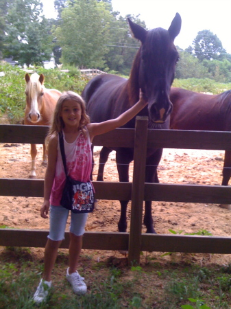 Skylar with her favorite horse