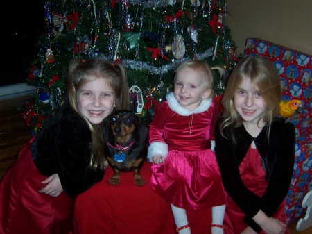 my girls,dog,& parrot