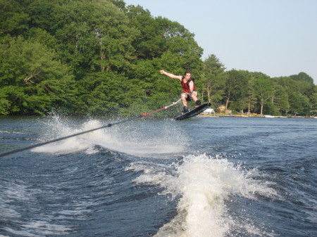 Andrew wakeboarding