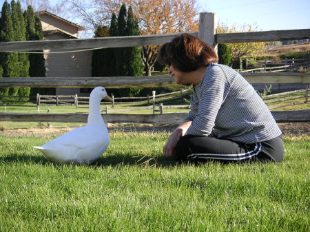 Julie and Lucky Duck