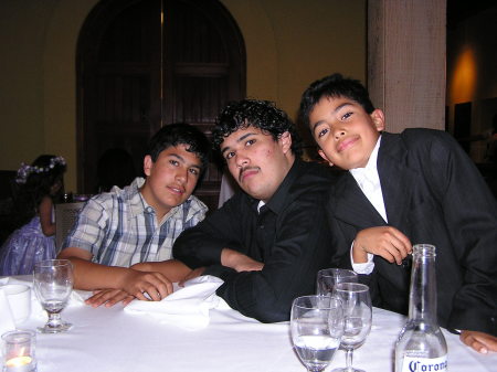 My sons Emilio 12, Robert 17, Eli 9